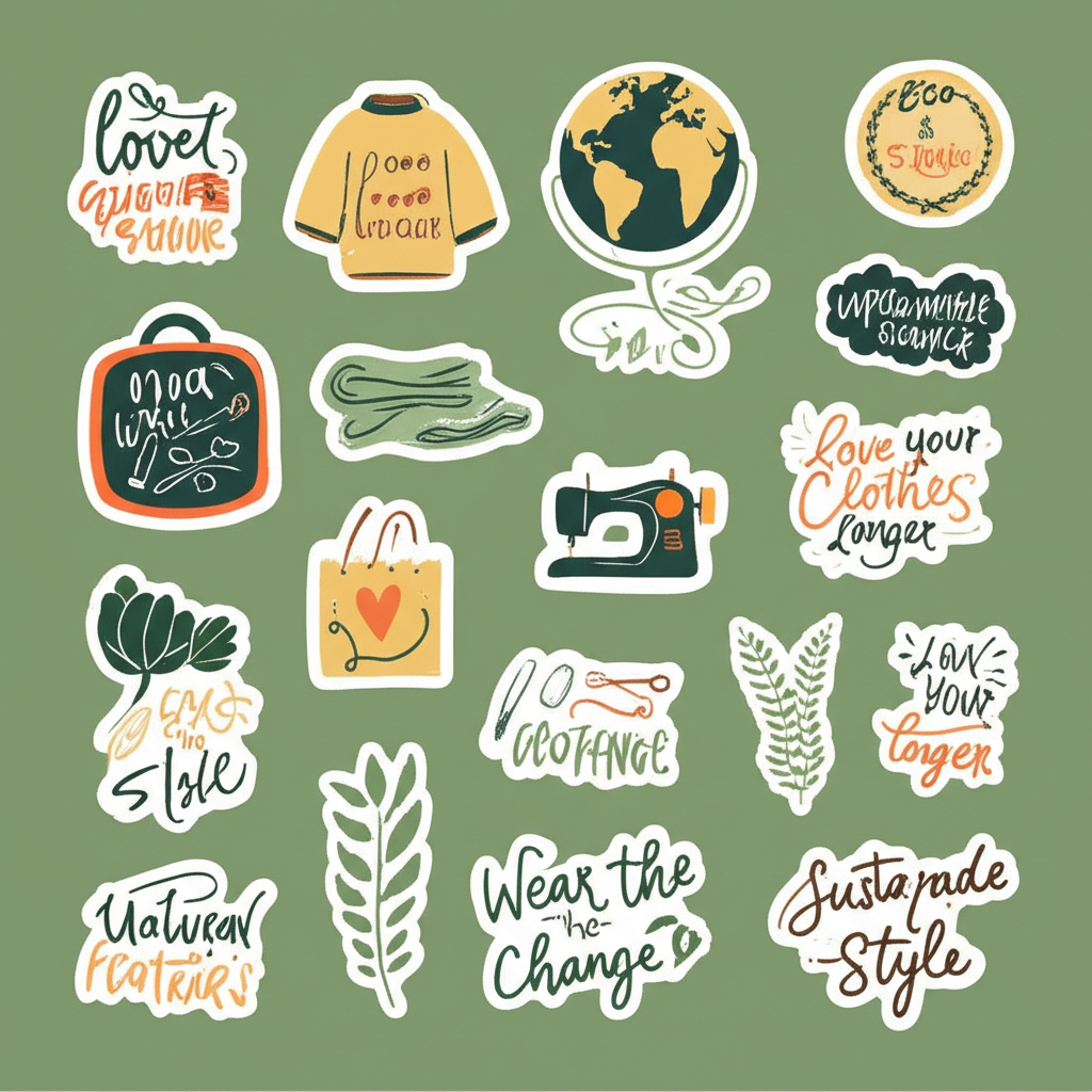 Pack Stickers Moda Sostenible